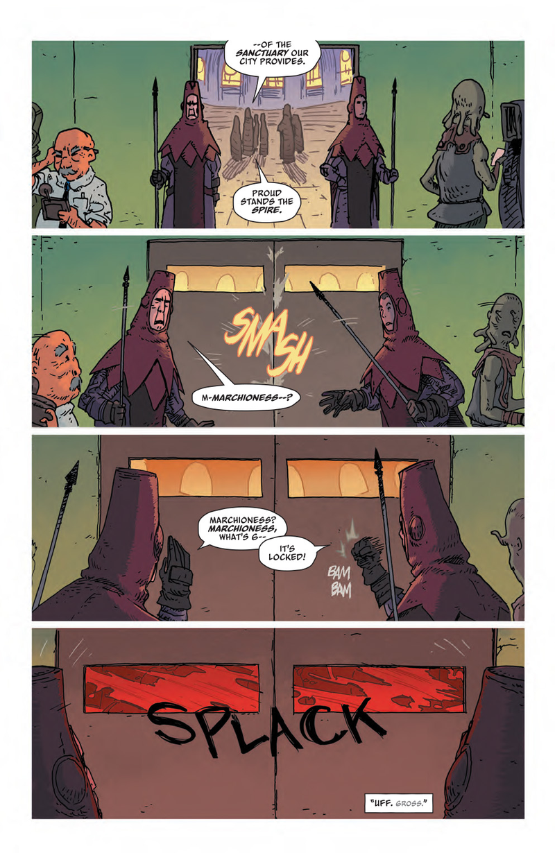 Illustration for article titled Exclusive Boom! preview: The Spire #2 delivers a striking fantasy murder mystery